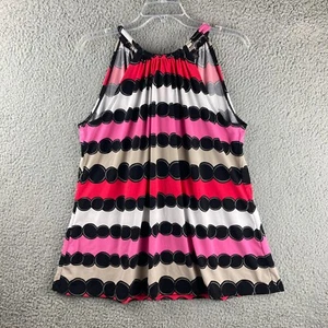 Cynthia Rowley Tanktop Damen Größe XL gestreift Tupfen gerafft Stretch zum Binden - Bild 1 von 13