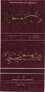 Nicole's Newport Beach Marriott, Newport Beach, Cali Vintage Matchbook Cover - Picture 1 of 2