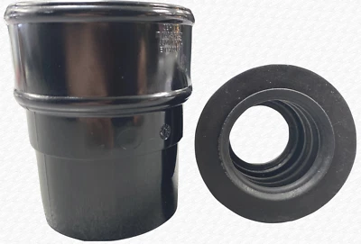 SBP&FLOPLAST Dachrinnenrohr Regenwasser 40 mm Adapter Stecker Kit für 68 mm schwarz Ablaufrohr