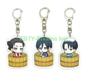 3er Set Attack Titan Anime Acryl Schlüsselanhänger Mikasa Levi Ackerman Eren Jaeger v3 - Bild 1 von 2