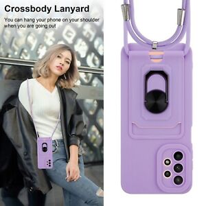 Phone Cases With Lanyard Shoulder Strap For Samsung Galaxy S23 Ultra S22 S21Plus