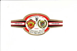 1968 European Cup Final : Manchester United v Benfica : attractive cigar band - Picture 1 of 2