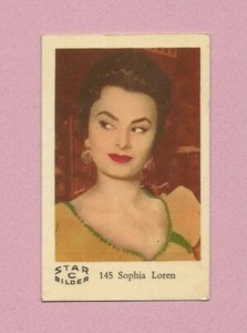 1962 Dutch Gum Card Star Bilder C #145 Sophia Loren