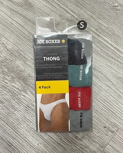 NEW 4 Pairs Vintage JOE BOXER Thong Solid 100% Cotton Men's Small 28-30 Kmart - Picture 1 of 4