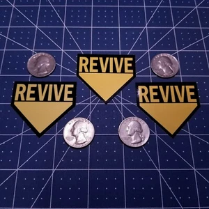 3PCS. CALL OF DUTY "REVIVE" FUNNY MTB HELMET STICKER DECAL. - Bild 1 von 3