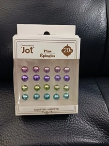 Set Of 20, Round Faux Pearl Pins, For Memo Board By Jot Corner Office - Picture 1 of 4