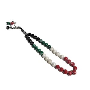Cuentas de oración islámicas de colores bandera palestina hechas a mano de Tierra Santa 6 rosarios - Imagen 1 de 4
