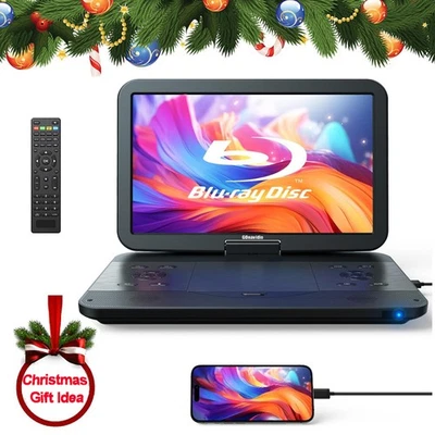17.6" Portable DVD Player Blu Ray HD Video Dolby Audio DVD Region Free USB HDMI - Image 1 of 4