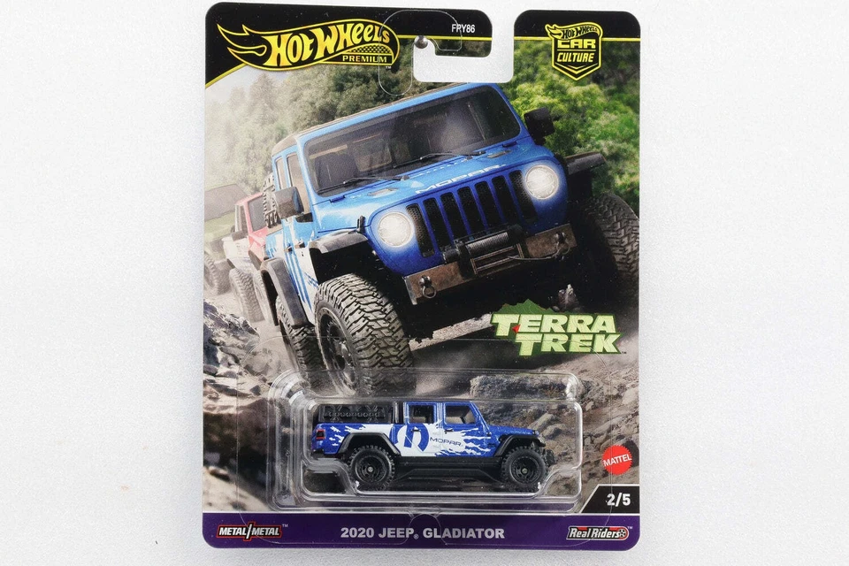 1:64 Hot Wheels Premium 2020 Jeep Gladiator Mopar Blue Metallic Terra Trek n. 2 - Immagine 1 di 1