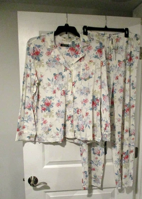 Lauren Ralph Lauren Mujer Clásico Manga Larga Estampado Floral Pijama Talla Grande Foto 1 de 4