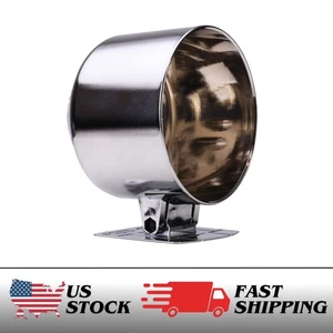 Universal 85mm 3-3/8" Chrome Single Gauge Pod Dash Mount Cup Bracket - Picture 1 of 8