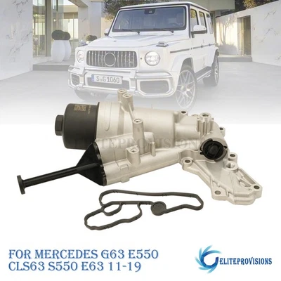 2781800710 For Mercedes G63 E550 CLS63 S550 E63 11-19 Engine Oil Filter Housing Foto 1 de 4