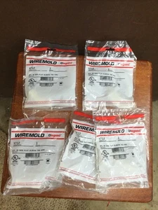 5 Wiremold V712, 1-1/4" L, Elfenbein, Stahl, 45D Flachbogen für 1-Kanal Laufbahn - Bild 1 von 2