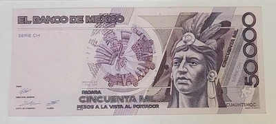 50.000 pesos 1988 México Banco de México Sobre Unc/Unc - Imagem 1 de 2