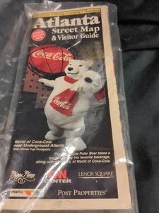 Vintage Coca Cola 1998 Atlanta Street Map & Visitor Guide - Picture 1 of 3