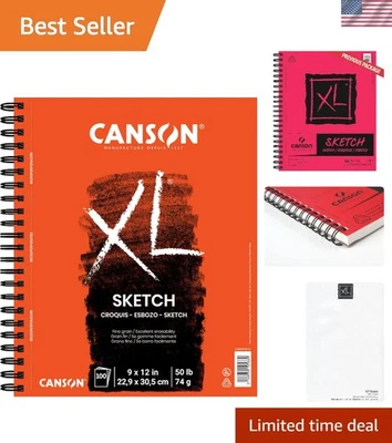 Almohadilla de boceto de alta calidad 9x12 para artistas de carbón, lápiz y pastel - 100 hojas Foto 1 de 4