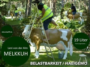 Melkkuh lebensgroß 3D Kuh belastbar zum aufsitzen bis 100kg Skulptur Tiere Deko - Bild 1 von 20