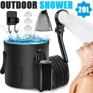 Portable Camping Shower USB Rechargeable Electric Shower Pump for Garden Outdoor - Picture 1 of 12