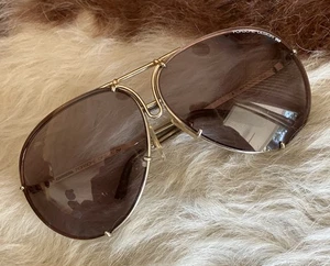Vintage Porsche Carrera Design Sunglasses 5623 Gold Frames Aviator Style Austria - Picture 1 of 5