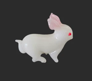 Hand Blown Glass Figurine Collectibles Handmade Miniature Bunny Rabbit - Picture 1 of 5