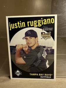 2008 Topps Heritage #253 Justin Ruggiano Tampa Bay Rays- - Picture 1 of 2