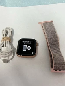 Apple Watch Series 4 44 mm rose gold Aluminum Case Black Sport Band (GPS+LTE) - Picture 1 of 7