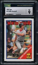 1988 Topps Mike Greenwell #493 All-star Rookie Cup - Boston Red Sox - CSG 9 Mint