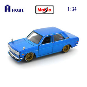 Maisto 1:24 Scale Tokyo Mod 1971 Datsun 510 Blue Diecast Model Car Collectable
