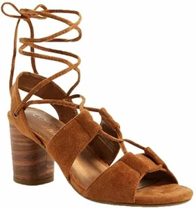 Coconuts by Matisse NEW Women's City Saddle Ankle Wrap Suede Sandal Heels - Picture 1 of 8