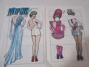 BETTY GRABEL "PIN UP GIRL" PAPERDOLL DI CHAROLETTE WHATLEY, 1986, LETTORE DI BAMBOLE M - Foto 1 di 2