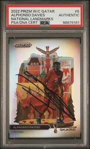 Alphonso Davies  22 Prizm Autographed National Landmarks Case Hit . Pop 1 #5 - Picture 1 of 2