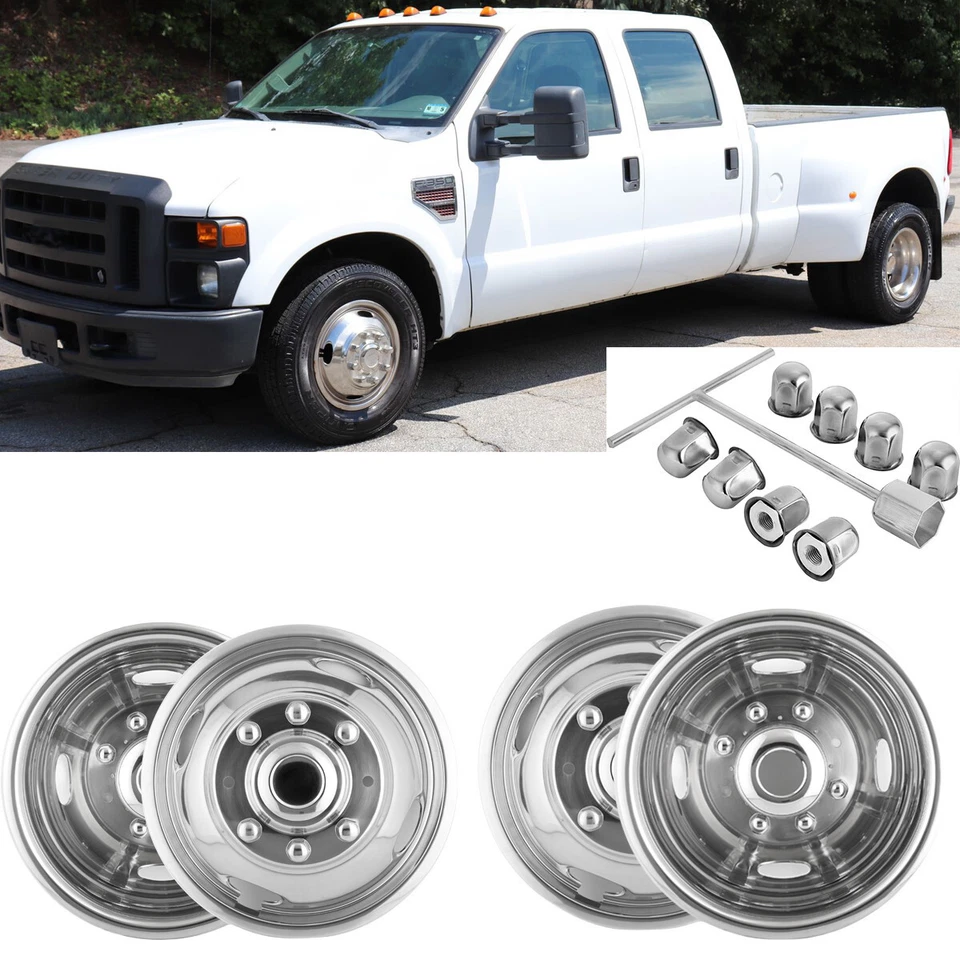 17" Simulators Wheel Cover 8 Lug 4 Hand Hole Hubcaps for 2005-2021 Ford F350 - Imagem 1 de 4