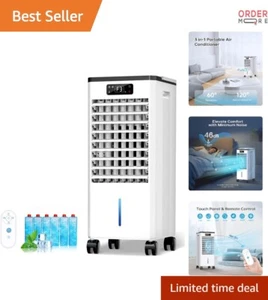 3-in-1 Swamp Cooler Evaporative Air Conditioner 2-Gallon Capacity Portable - Picture 1 of 9