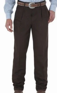 HABAND EXECUTIVE DIVISION Men's Pants 36 X 34 Chocolate Brown Pleated Slacks NEW - Picture 1 of 1