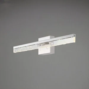 Jonathan Y Mario 22 in. Chrome Vanity Light With Seeded Bubble Acrylic Shade - Picture 1 of 6