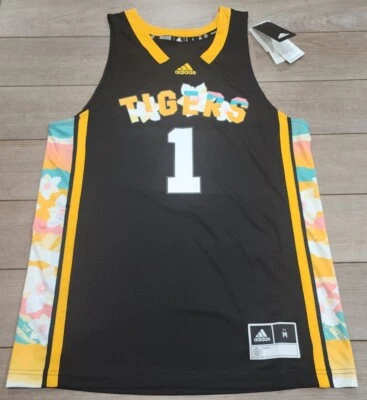 New Grambling State Tigers HBE Adidas Basketball Jersey Black Gold 1 Medium - Image 1 of 4