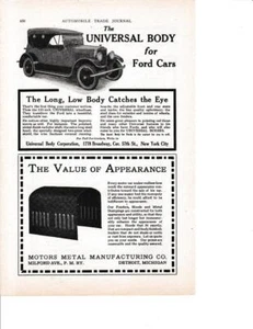 1921 Universal Body for Ford Model T's Print-Ad / Mishawaka IN - Picture 1 of 1