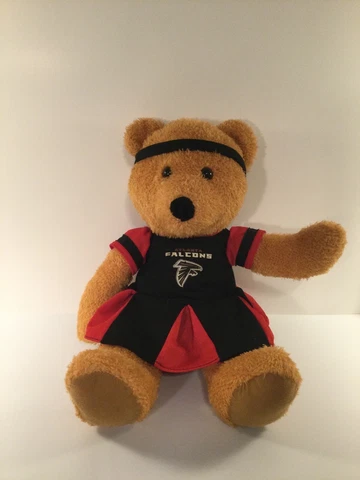 NFL Atlanta Falcons Bear Cheerleader Plush Stuffed Animal 15" Missing Pom Poms Cover
