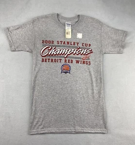 Vintage Detroit Red Wings 2002 Stanley Cup Champions T-Shirt NHL Hockey Size S - Picture 1 of 13