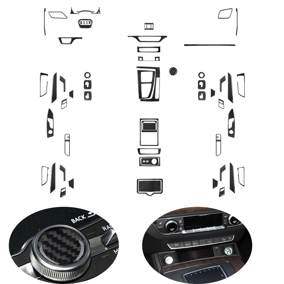 Full Set Frames Trim Sticker Decoration For Audi Q5 2018-2020 - Imagem 1 de 4