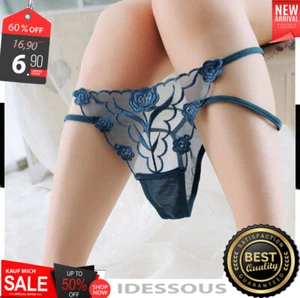 Mini String Tanga transparent Dessous Slip sexy Panty schwarz Reizwäsche S M L - Bild 1 von 13