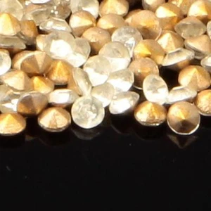 (1050) ss12 strass vetro tondo cristallo trasparente laminato art deco ceco vintage - Foto 1 di 2