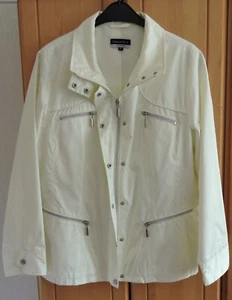 Sportlich schicke Outdoor-Jacke Gr. 44 mit Umlegekragen - creme - Bild 1 von 2