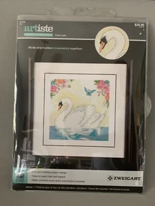 Schwan Kreuzstich Set, gezähltes Kreuzstich Set, Zweigart Kreuzstich, Schwanensee - Bild 1 von 6