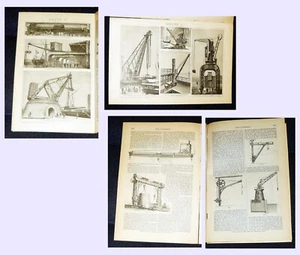 KRANE Kran Dampfkran Portalkran Elektrischer & Hydraulischer Kran Stich 1895 - Bild 1 von 5