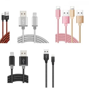 Braided Heavy Duty Sync USB Fast Charger Cable Lead For iPhone 14 13 12 11 X 7 8 - Picture 1 of 12