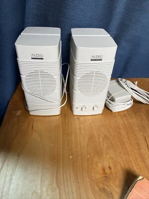 Set of Altec Lansing ACS5 Multimedia Computer System Speakers w/ Power - Image 1 of 4