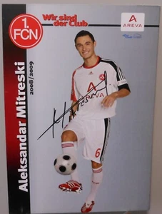 Aleksandar Mitreski 1.FC Nürnberg Autogrammkarte Handsigniert 2008/2009 #FP128 - Bild 1 von 2