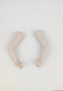 Antique porcelain dollhouse doll arms, lastic fixing, 2.3", marked 354, Germany - Picture 1 of 4