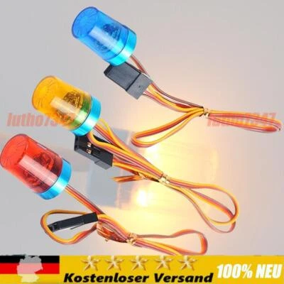 RC LED Warnleuchte Rundumleuchte Rundumlicht Lampe 5x LED Aluhalterung RC Auto - Bild 1 von 4